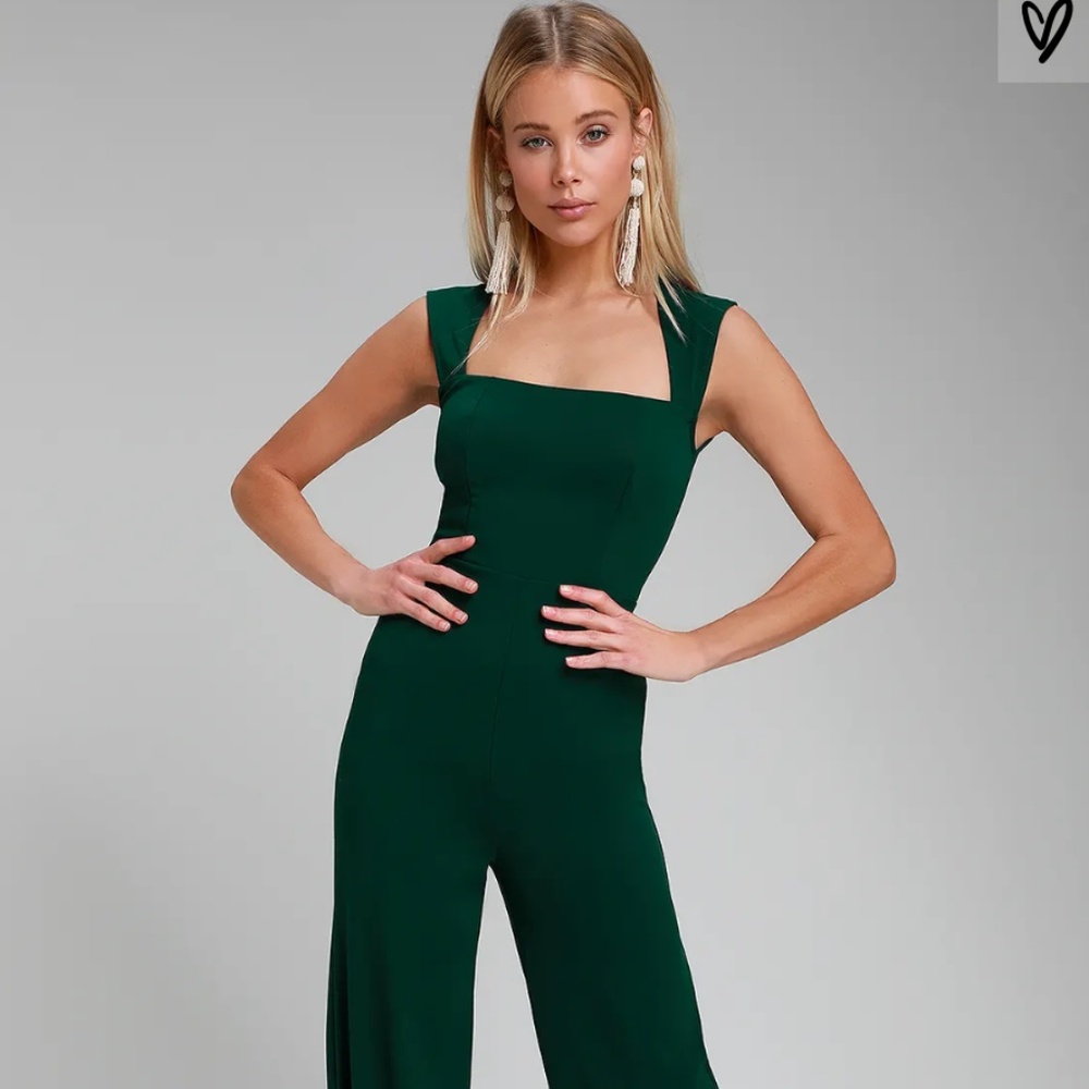 Emerald Green LuLus Jumpsuit - Never Worn
